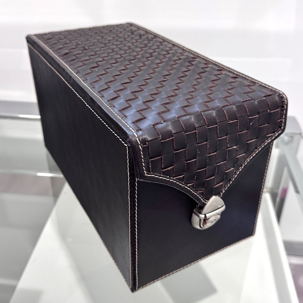 Dark Brown Storage Box with Key